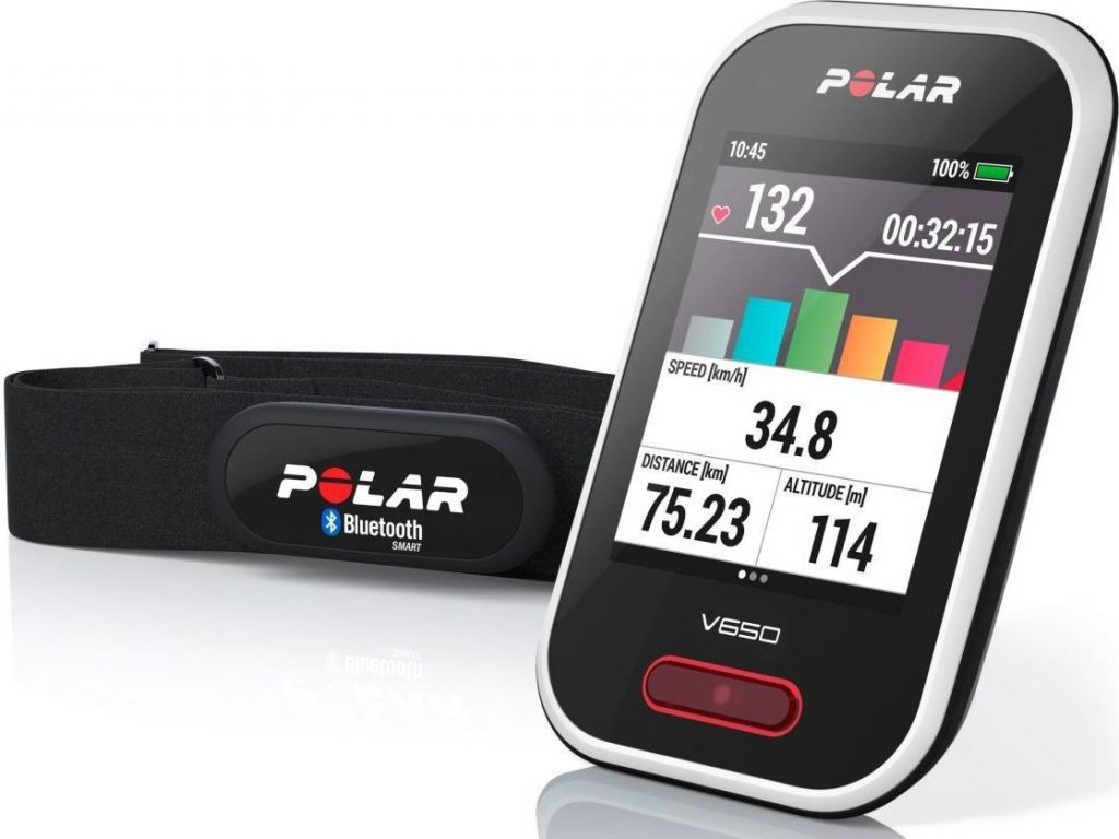 polar v650 hr strava